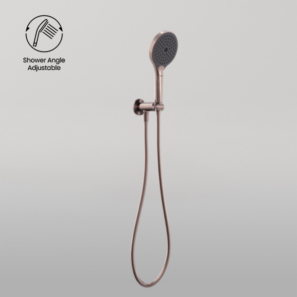 Nero Opal Shower On Bracket With Air Shower II Brushed Bronze