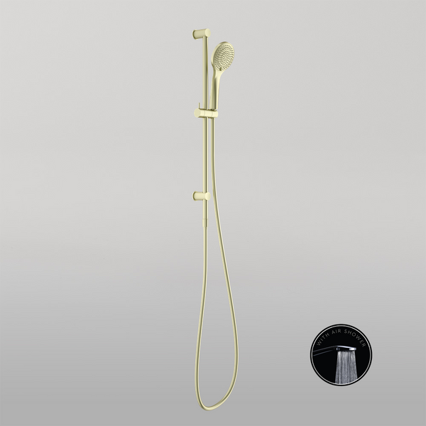 Nero Opal Shower Rail With Air Shower Brushed Gold