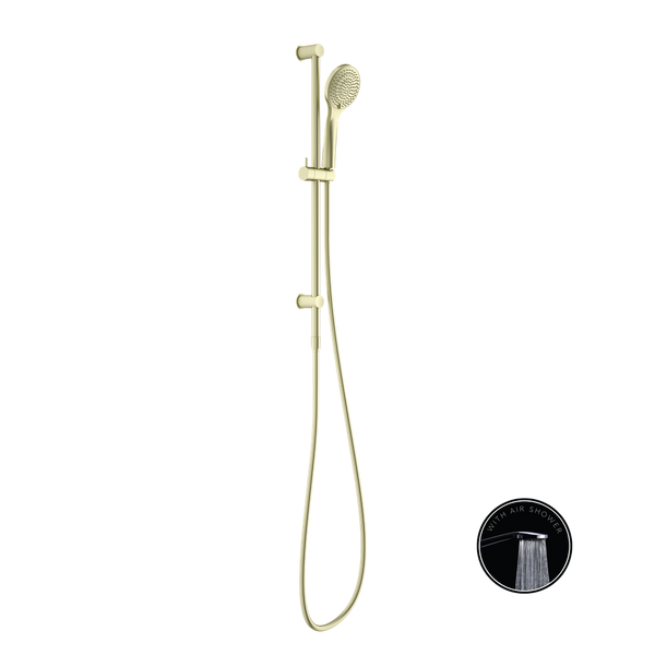 Nero Opal Shower Rail With Air Shower Brushed Gold