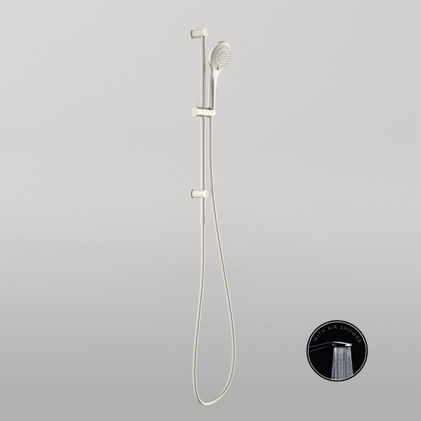 Nero Opal Shower Rail With Air Shower Brushed Nickel
