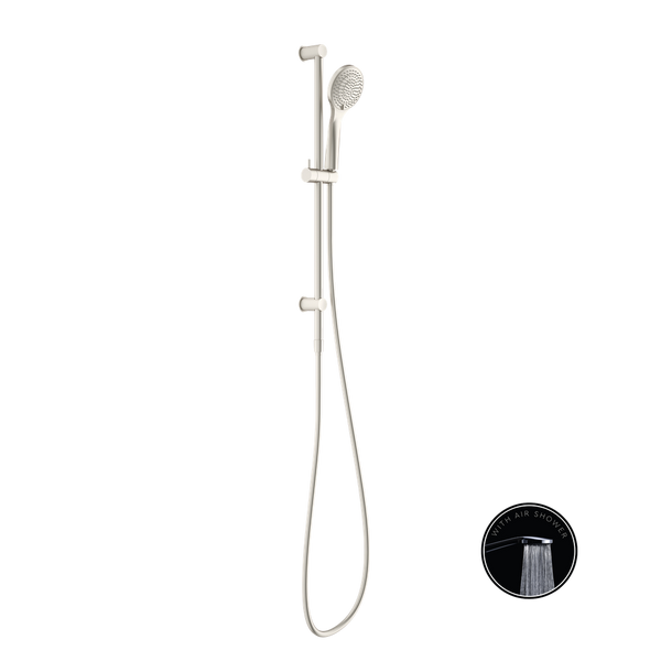 Nero Opal Shower Rail With Air Shower Brushed Nickel