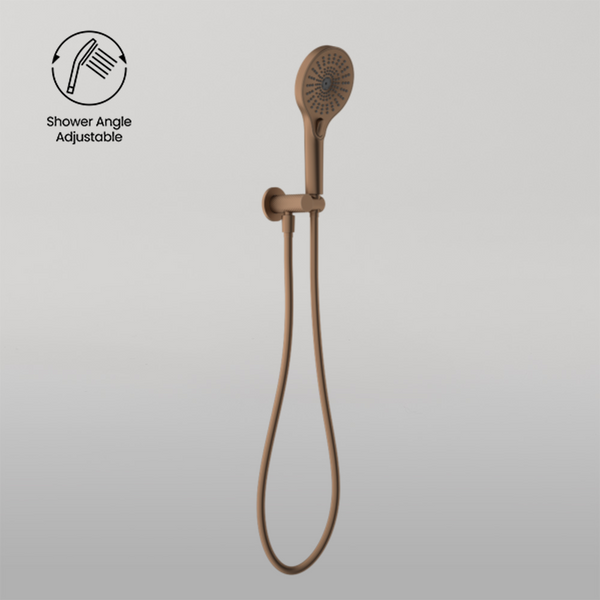 Nero Opal Shower On Bracket Brushed Bronze