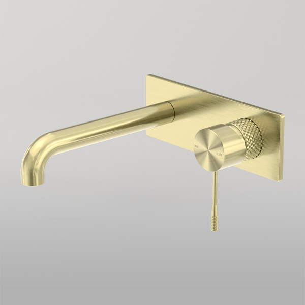 Nero Opal Wall Basin/Bath Mixer 120mm Brushed Gold
