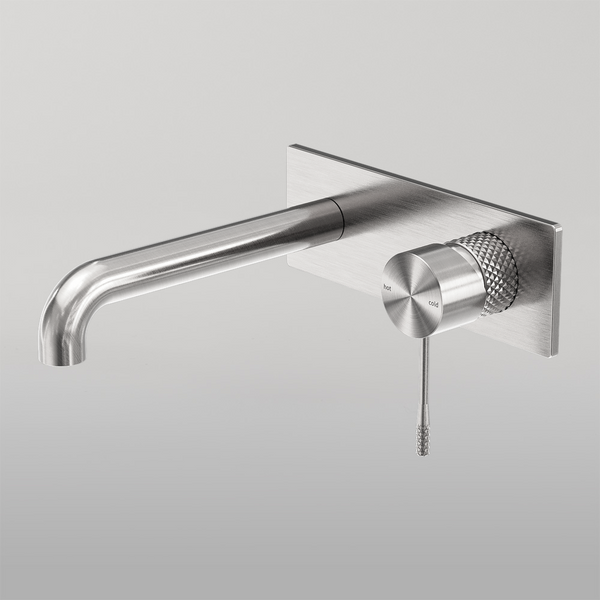 Nero Opal Wall Basin/Bath Mixer 120mm Brushed Nickel