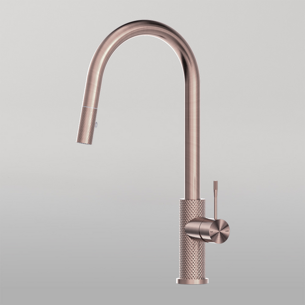 Nero Opal Pull Out Sink Mixer With Vegie Spray Function Brushed Bronze