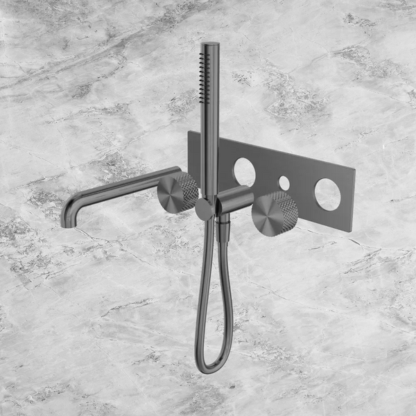 Nero Opal Progressive Shower System with Spout 250mm (Trim Kit Only) Graphite