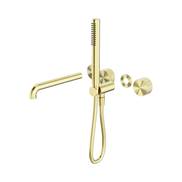 Nero Opal Progressive Shower System Separate Plate with Spout 230mm (Trim Kit Only) Brushed Gold