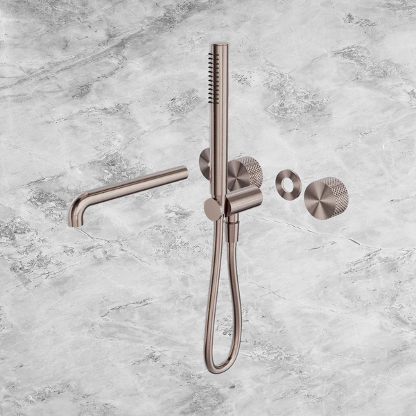Nero Opal Progressive Shower System Separate Plate with Spout 230mm (Trim Kit Only) Brushed Bronze