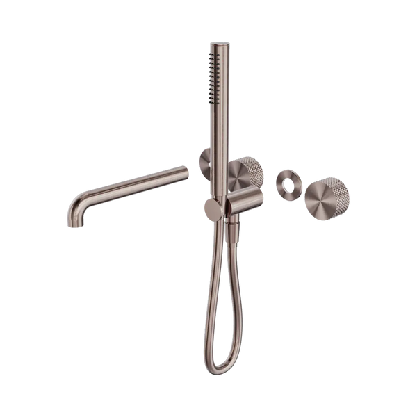 Nero Opal Progressive Shower System Separate Plate with Spout 230mm (Trim Kit Only) Brushed Bronze