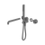 Nero Opal Progressive Shower System Separate Plate with Spout 230mm (Trim Kit Only) Graphite