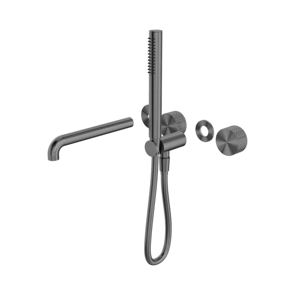 Nero Opal Progressive Shower System Separate Plate with Spout 230mm (Trim Kit Only) Graphite