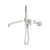 Nero Opal Progressive Shower System Separate Plate with Spout 250mm (Trim Kit Only) Brushed Nickel
