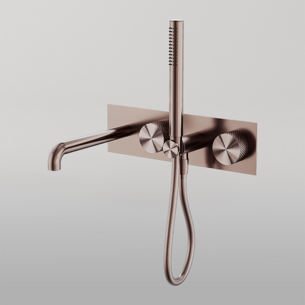 Nero Opal Progressive Shower System With Spout 230mm Brushed Bronze