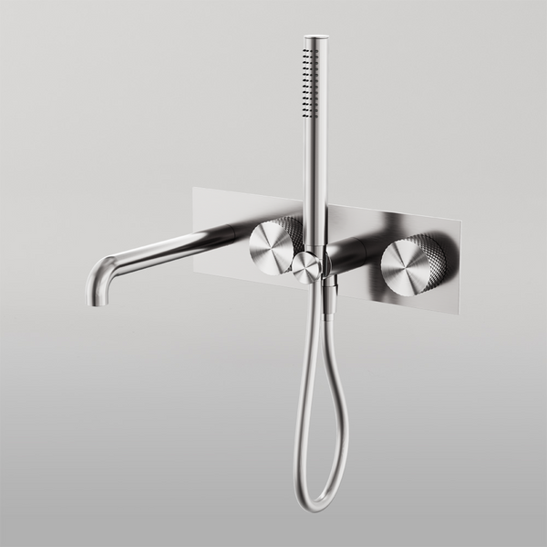 Nero Opal Progressive Shower System With Spout 250mm Brushed Nickel