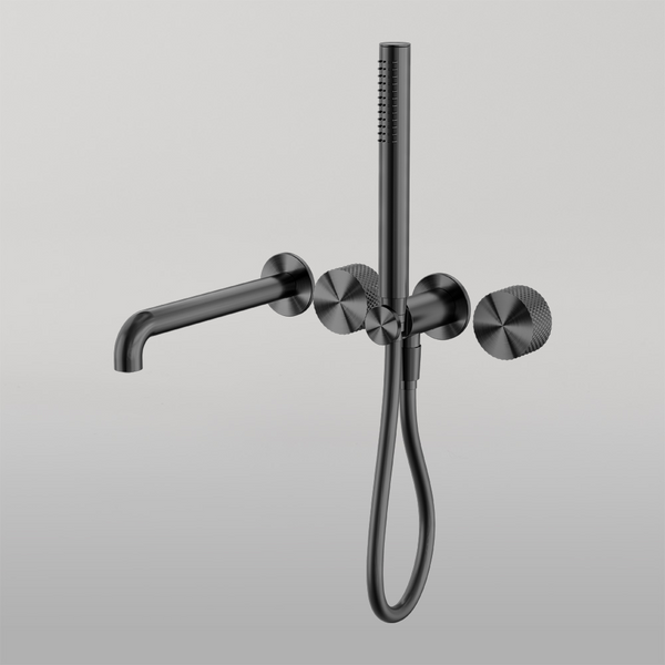 Nero Opal Progressive Shower System Separate Plate With Spout 250mm Graphite