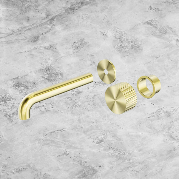 Nero Opal Progressive Wall Basin/Bath Set 185mm (Trim Kit Only) Brushed Gold