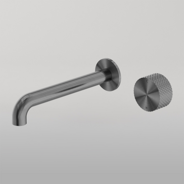 Nero Opal Progressive Wall Basin/Bath Set 160mm Graphite