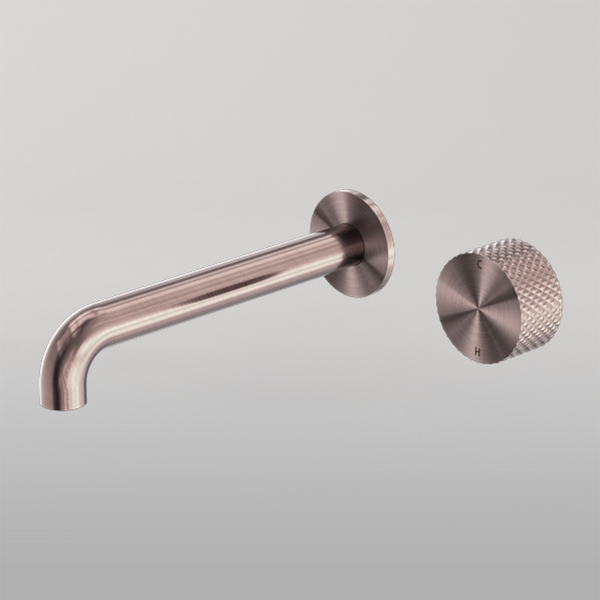 Nero Opal Progressive Wall Basin/Bath Set 185mm Brushed Bronze