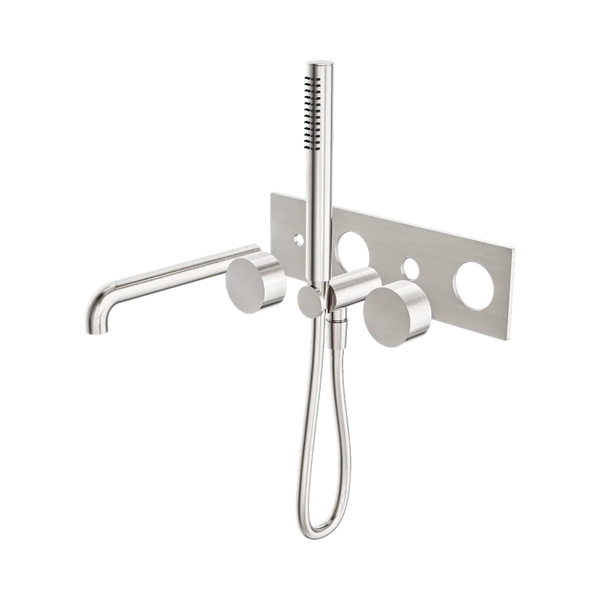 Nero Kara Progressive Shower System with Spout 250mm (Trim Kit Only) Brushed Nickel