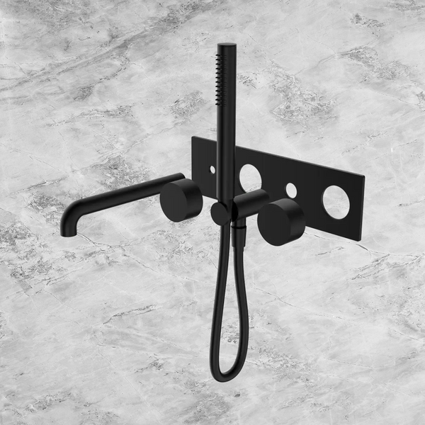 Nero Kara Progressive Shower System with Spout 250mm (Trim Kit Only) Matte Black