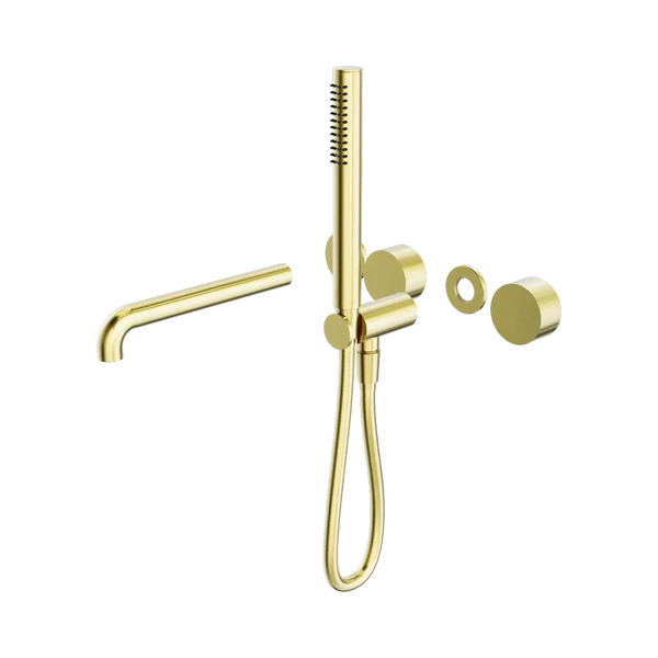 Nero Kara Progressive Shower System Separate Plate with Spout 230mm (Trim Kit Only) Brushed Gold