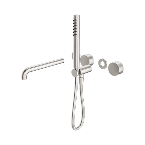 Nero Kara Progressive Shower System Separate Plate with Spout 230mm (Trim Kit Only) Brushed Nickel