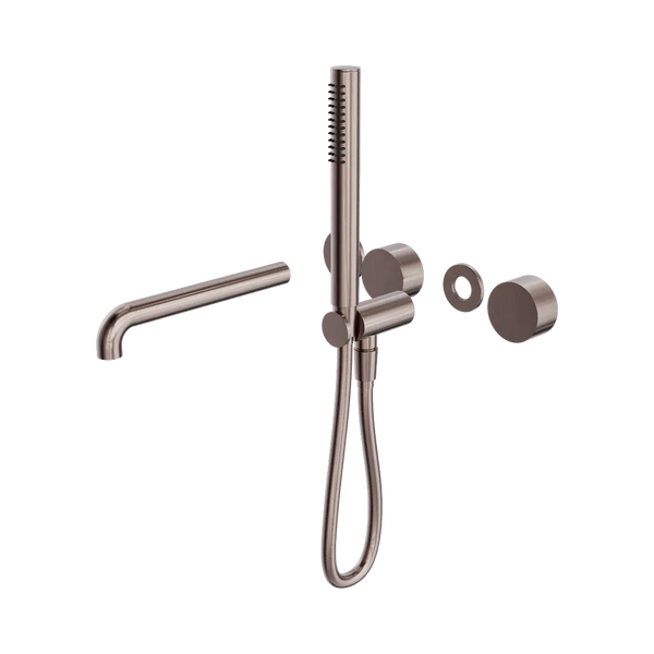 Nero Kara Progressive Shower System Separate Plate with Spout 230mm (Trim Kit Only) Brushed Bronze