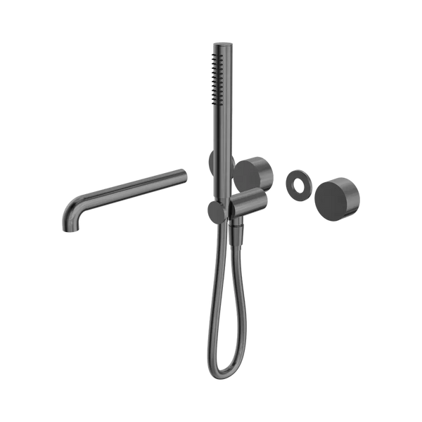 Nero Kara Progressive Shower System Separate Plate with Spout 250mm (Trim Kit Only) Gunmetal