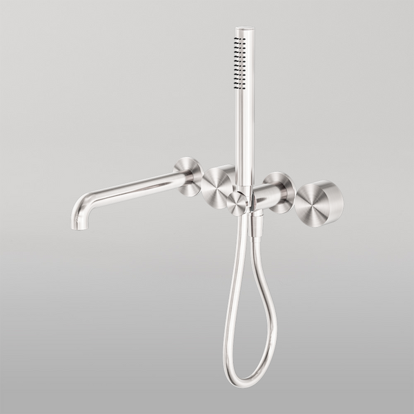 Nero Kara Progressive Shower System Separate Plate With Spout 230mm Brushed Nickel