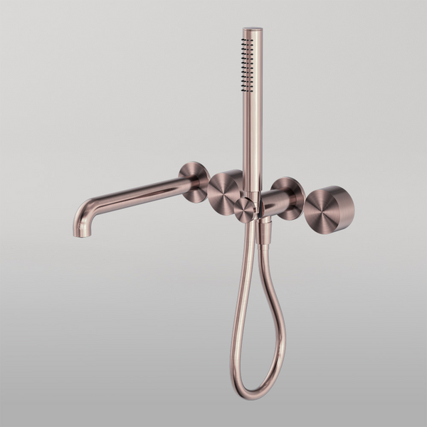 Nero Kara Progressive Shower System Separate Plate With Spout 230mm Brushed Bronze