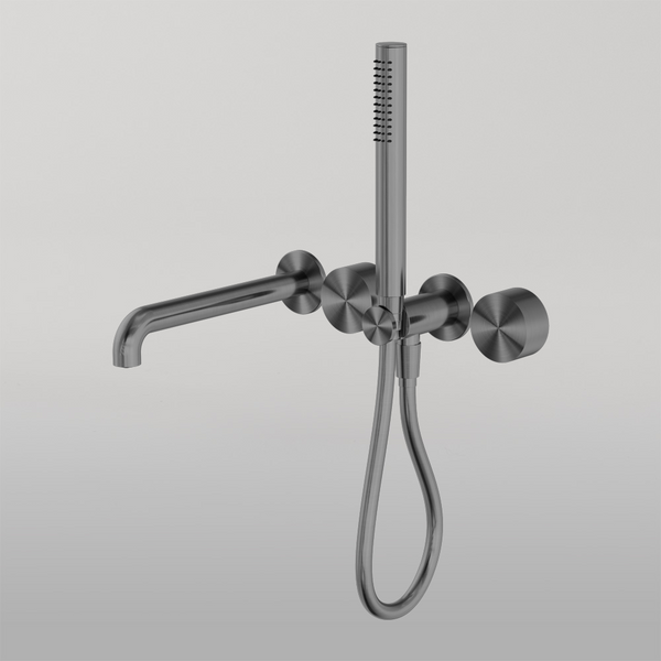 Nero Kara Progressive Shower System Separate Plate With Spout 230mm Gun Metal