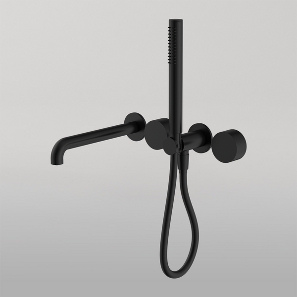 Nero Kara Progressive Shower System Separate Plate With Spout 230mm Matte Black