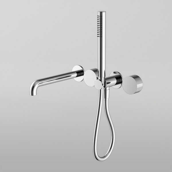 Nero Kara Progressive Shower System Separate Plate With Spout 250mm Chrome