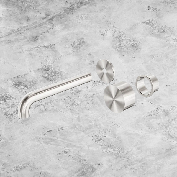 Nero Kara Progressive Wall Basin/Bath Set 160mm (Trim Kit Only) Brushed Nickel