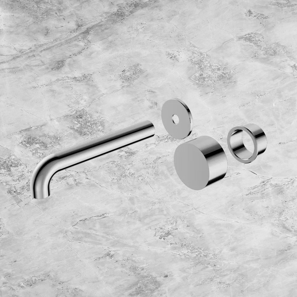 Nero Kara Progressive Wall Basin/Bath Set 185mm (Trim Kit Only) Chrome