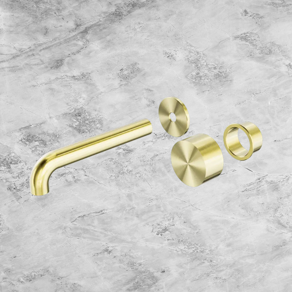 Nero Kara Progressive Wall Basin/Bath Set 230mm (Trim Kit Only) Brushed Gold
