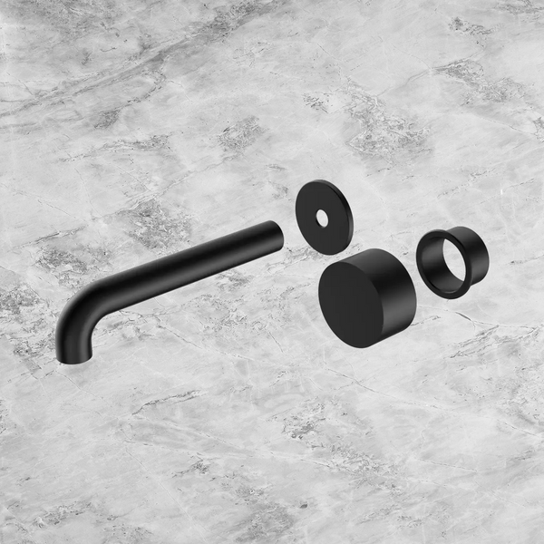 Nero Kara Progressive Wall Basin/Bath Set 230mm (Trim Kit Only) Matte Black