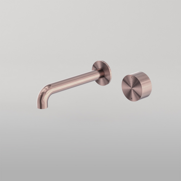 Nero Kara Progressive Wall Basin/Bath Set 230mm Brushed Bronze