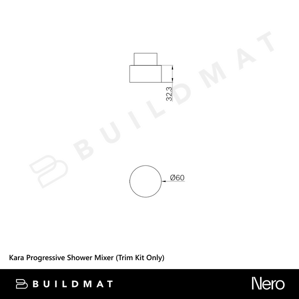 Nero Kara Progressive Shower Mixer (Trim Kit Only) Brushed Bronze