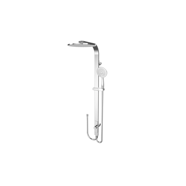 Nero Astra Rain Round Twin Showerdouble Hose Chrome