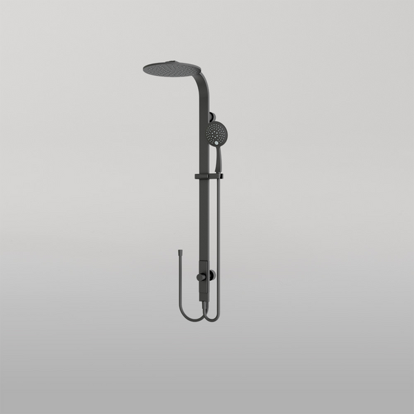 Nero Astra Rain Round Twin Showerdouble Hose Matte Black