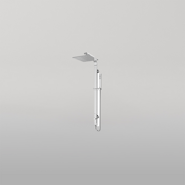 Nero Astra Rain Square Twin Shower Single Hose Chrome