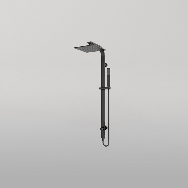 Nero Astra Rain Square Twin Shower Single Hose Matte Black