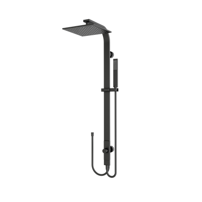 Nero Astra Rain Square Twin Shower Double Hose Matte Black