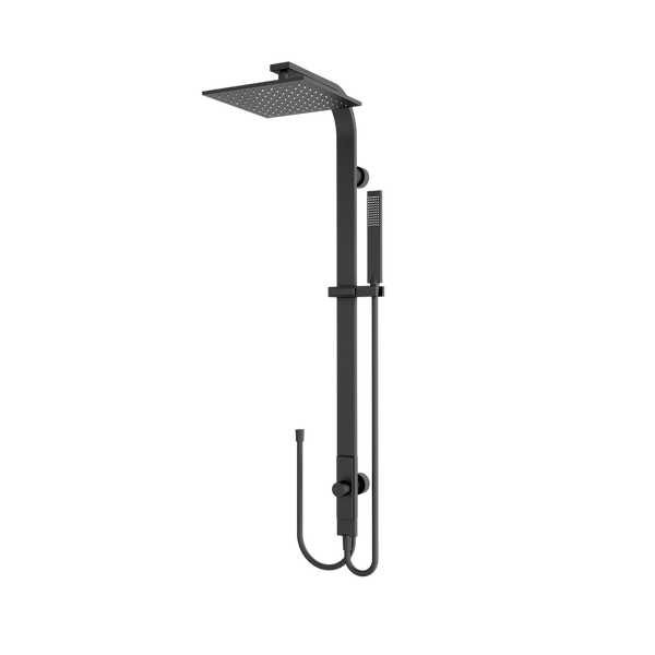 Nero Astra Rain Square Twin Shower Double Hose Matte Black