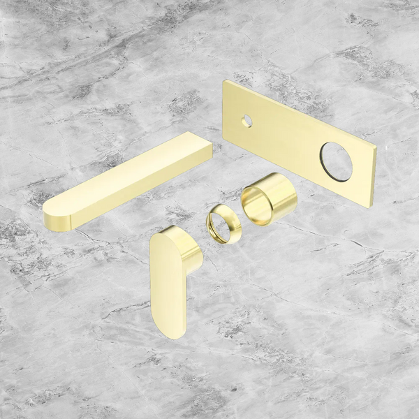 Nero Ecco Wall Basin/Bath Mixer (Trim Kit Only) Brushed Gold