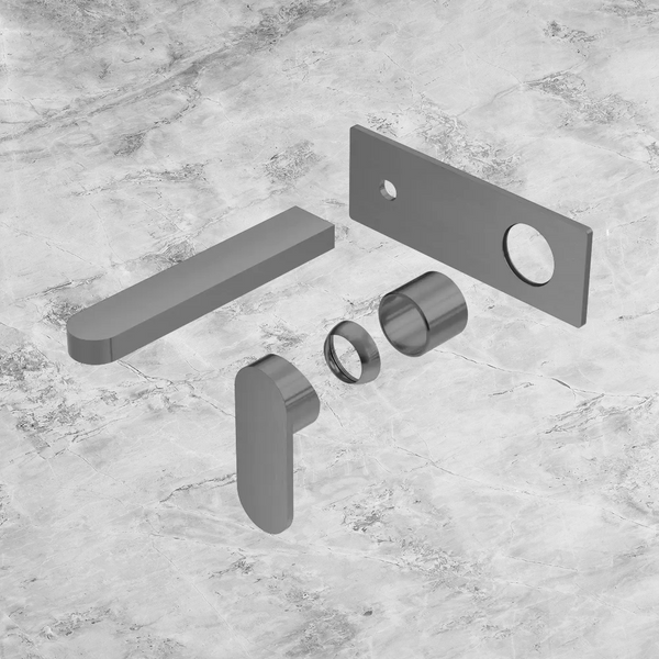 Nero Ecco Wall Basin/Bath Mixer (Trim Kit Only) Gunmetal