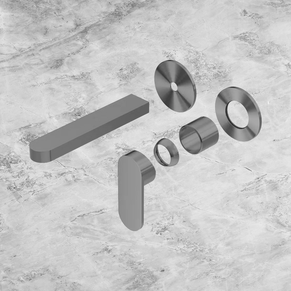 Nero Ecco Wall Basin/Bath Mixer Separate Back Plate (Trim Kit Only) Gunmetal