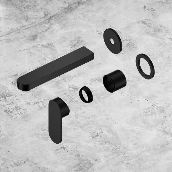 Nero Ecco Wall Basin/Bath Mixer Separate Back Plate 60mm (Trim Kit Only) Matte Black