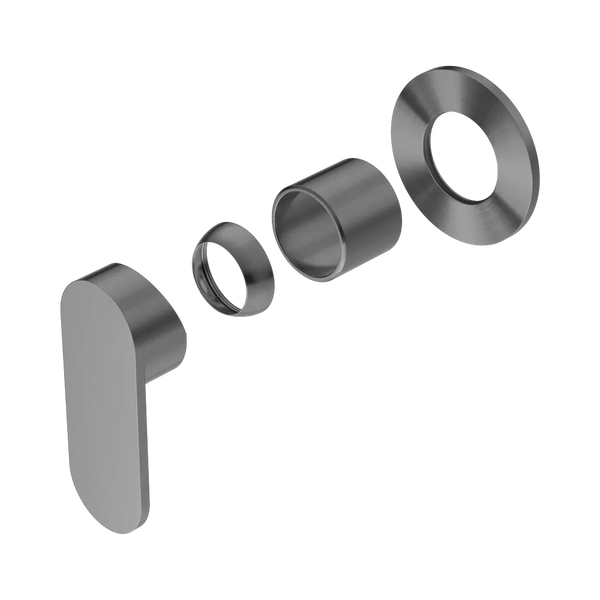 Nero Ecco Shower Mixer 80mm Round Plate (Trim Kit Only) Gunmetal